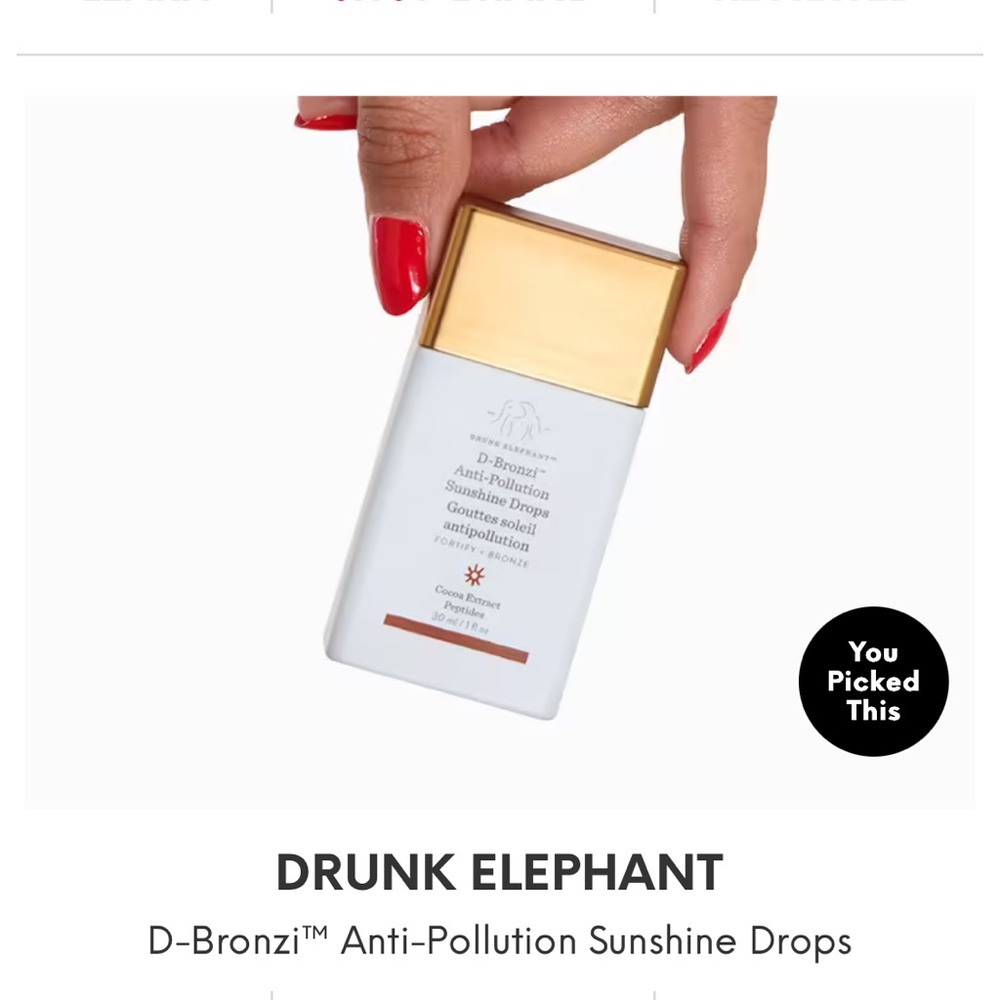 Drunk Elephant D-Bronzi Anti-Pollution Sunshine Drops